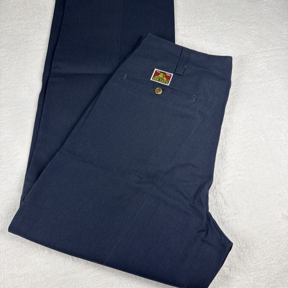 New! Ben Davis Classic Original Work Pants Navy Blue Cut# F729 36x30 36 Waist - Picture 3 of 5
